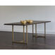Donnelly 95 X 39.5 inch Antique Brass / Dark Mango Dining Table